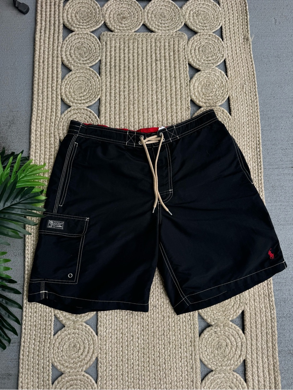Polo Ralph Lauren Black Swim Trunks Boardshorts Size M